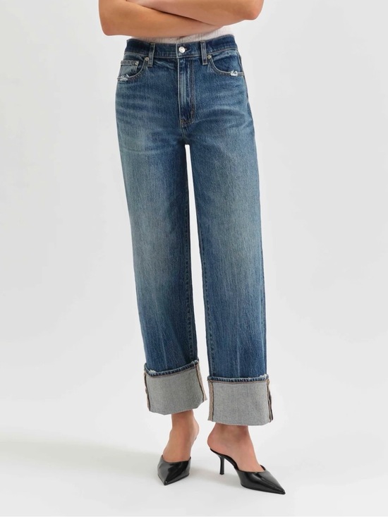 Daze Denim - DAZE sz 29 EASTSIDE LOOSE CUFF IN RUSH HOUR Straight Leg Jeans